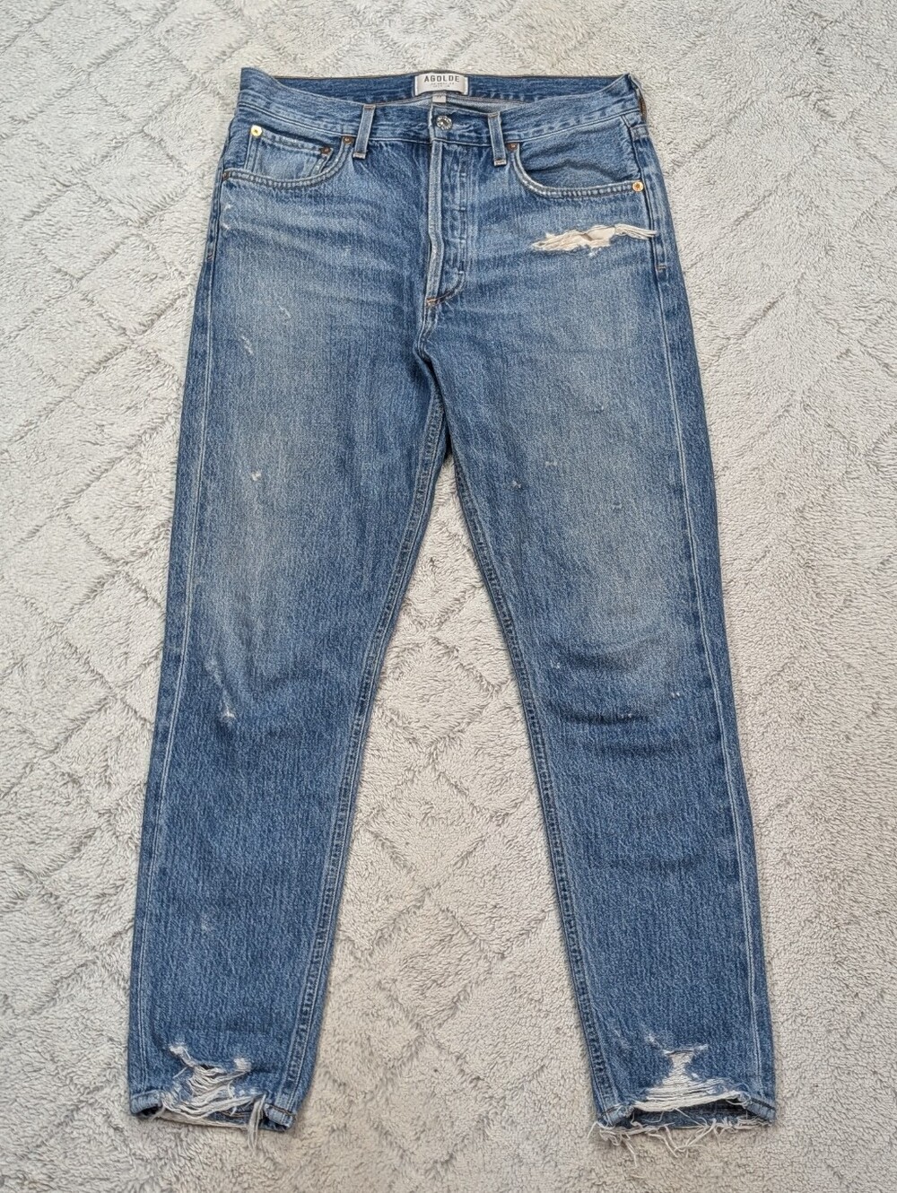 Agolde Jeans Womens 27 Blue Grade Jamie Hi Rise Classic Skinny Ankle Straight